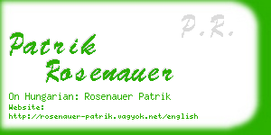 patrik rosenauer business card